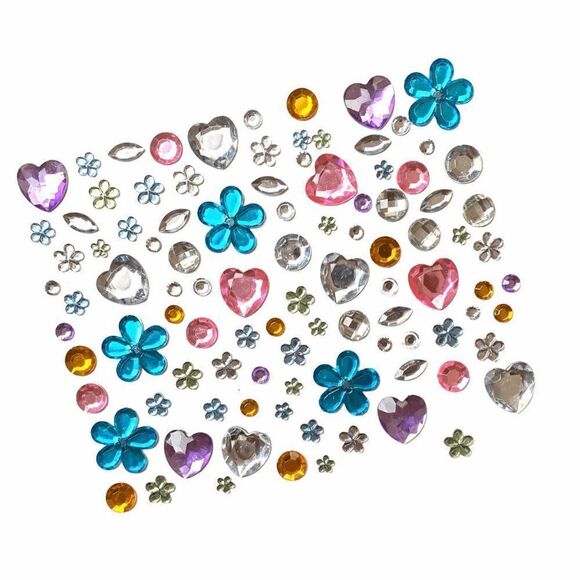 𝅺multicolor Pastel Crystal Face Jewels - Picture 1 of 2